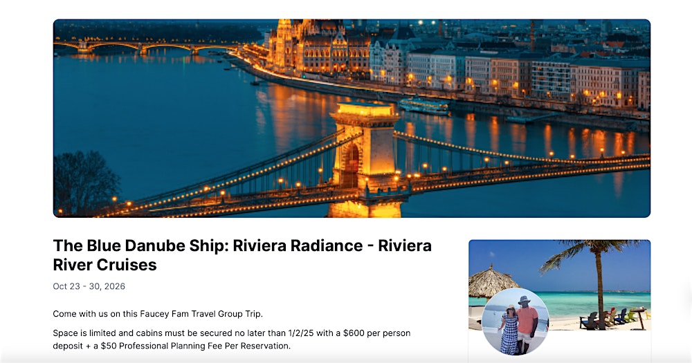 The Blue Danube Ship: Riviera Radiance - Riviera River Cruises 10/23/2026