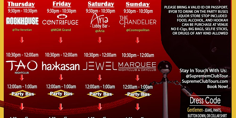 Drai's After Hours Hip Hop Tour with VIP Access & Party Bus Experience