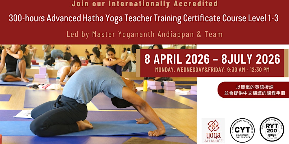 300-hours Advanced Hatha Yoga Teacher Training Course Level 1 – Level 3