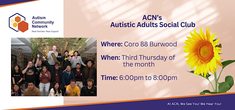 ACN Autistic Adults Social Club - Burwood (Coro.88 Nelson's Cafe)