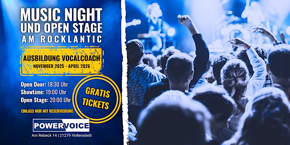 132. MUSIC NIGHT mit Open Stage | Ausbildung Vocalcoach (CIA)