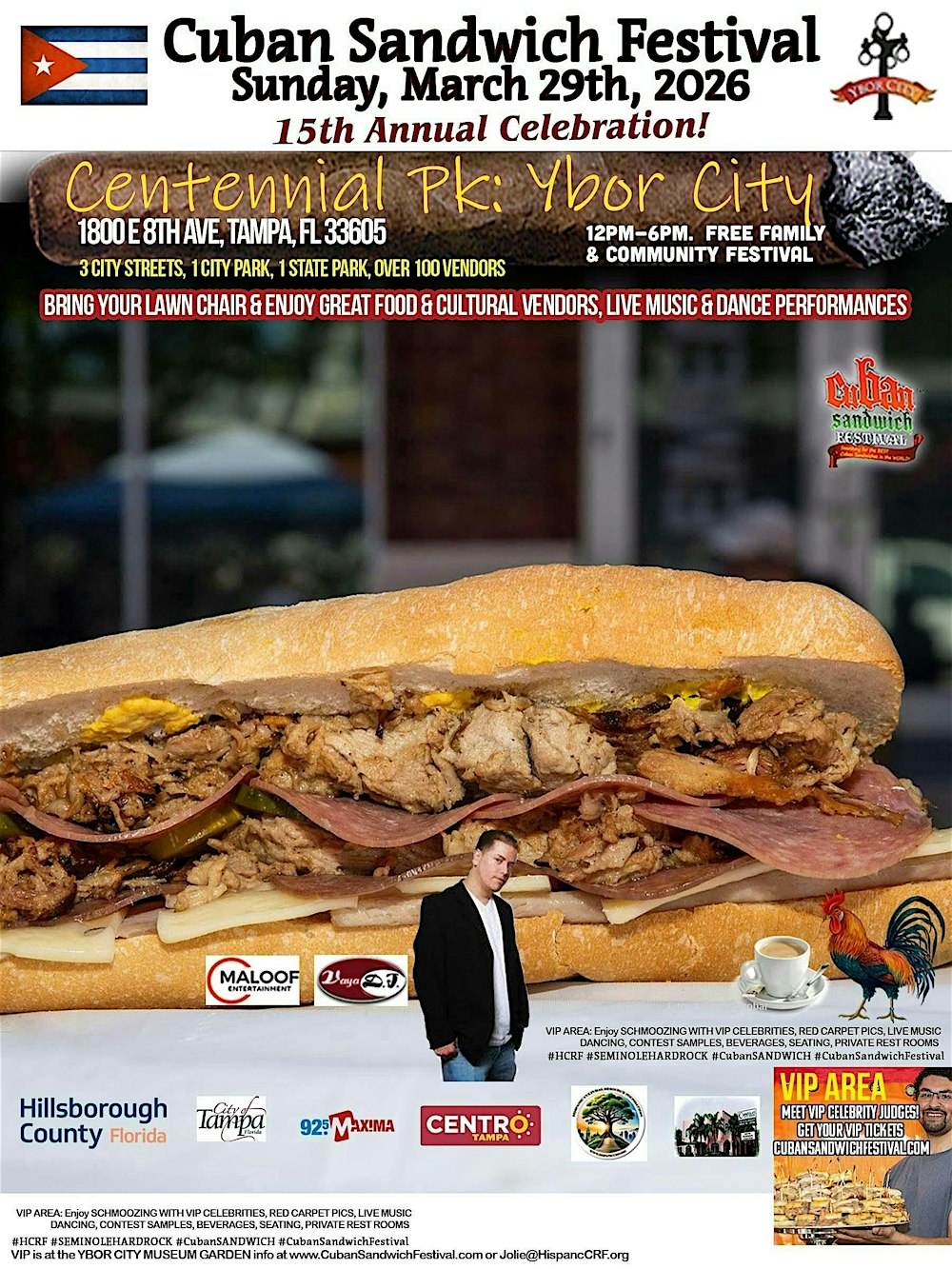 CUBAN SANDWICH FESTIVAL: YBOR CITY  (15TH Annual)