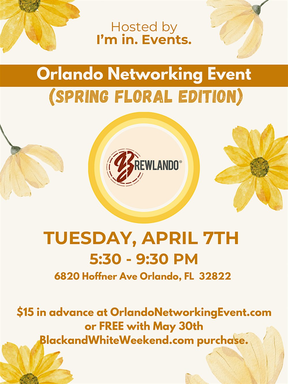 Orlando Networking Event (Spring Floral Edition) at Brewlando Hoffner