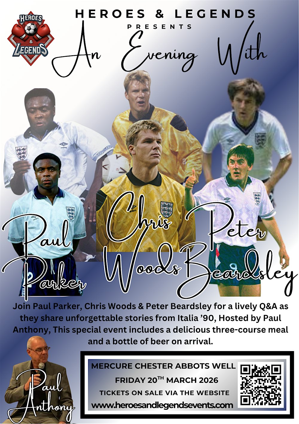 An Evening with Paul Parker, Chris Woods & Peter Beardsley