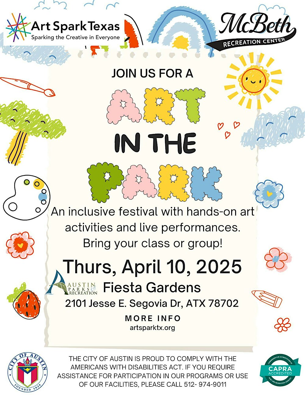 Entertainment Form - 30th Anniversary of Art in the Park Festival 2026