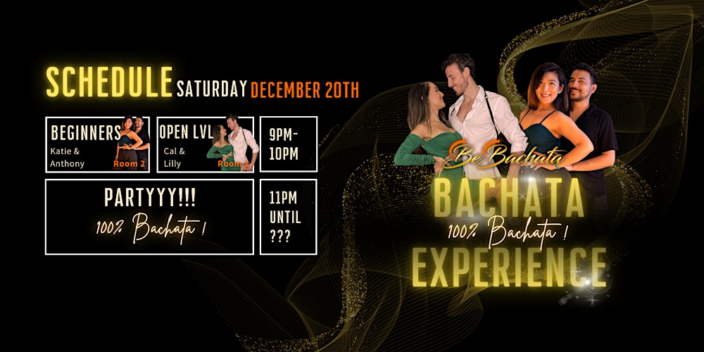 100% BACHATA PARTY + OPEN CLASS JANUARY 17TH