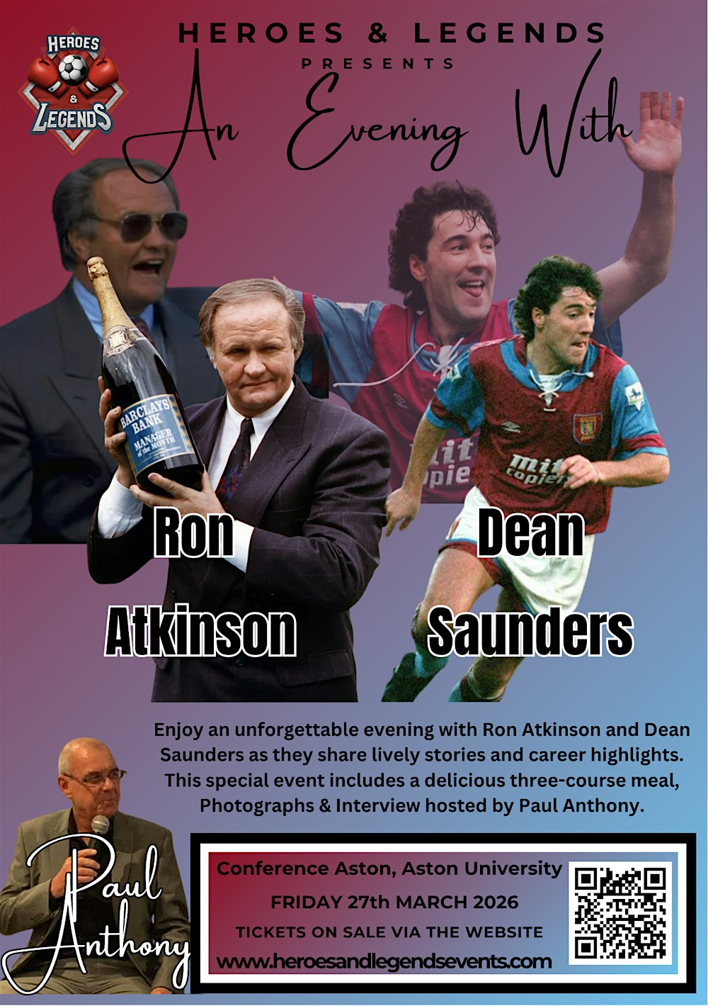 An Evening with Ron Atkinson & Dean Saunders