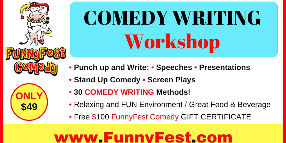 Comedy WRITING WORKSHOP - 30 tips - Sat. MARCH 21 @ 12pm - YVR /VANCOUVER
