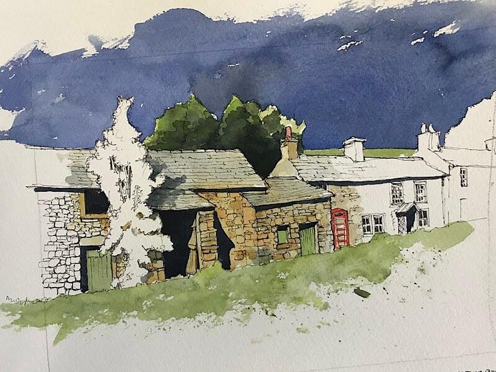 Buildings in the Landscape in Pen & Wash: John Harrison
