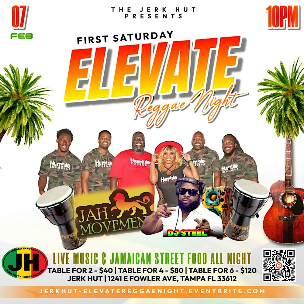 Elevate Reggae Night with Jah Movement Band (Live) | Tampa