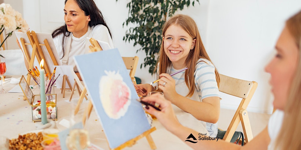 Paint and Sip in the Library