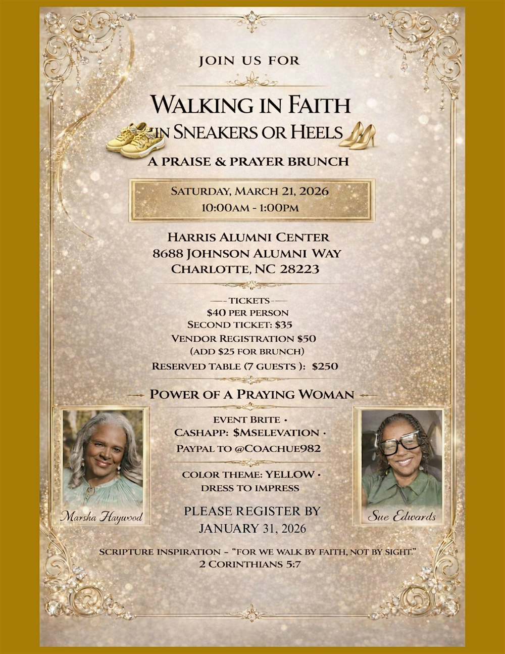 “Walking in Faith in Sneakers or Heels, Praise and Prayer Brunch”