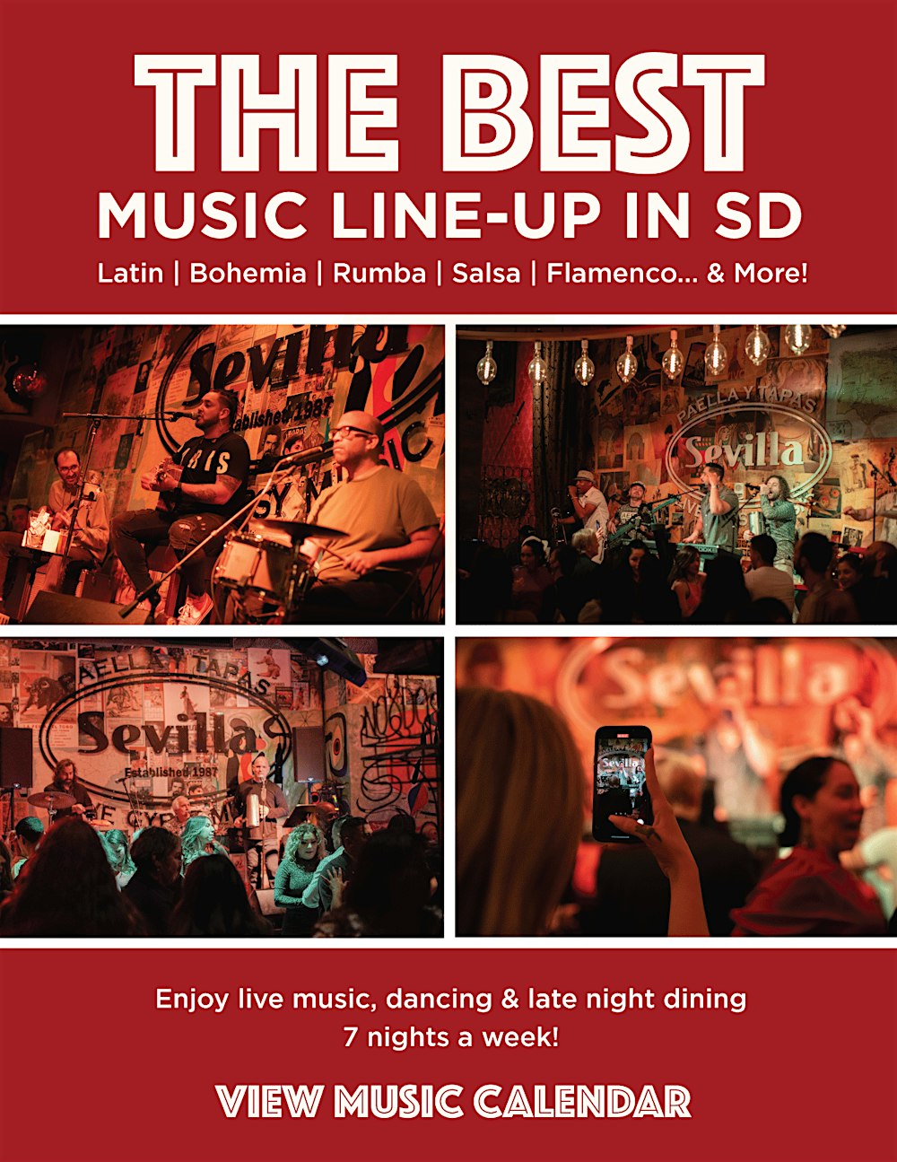 Live Latin Music – Friday & Saturday at Sevilla San Diego