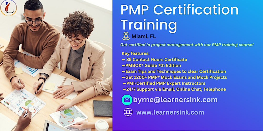 PMP Certification 4 Days Classroom Training in Miami, FL