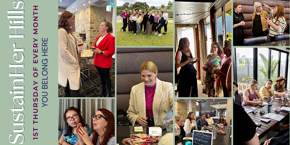 SustainHer Hills Monthly Connect | Women in Business Adelaide Hills