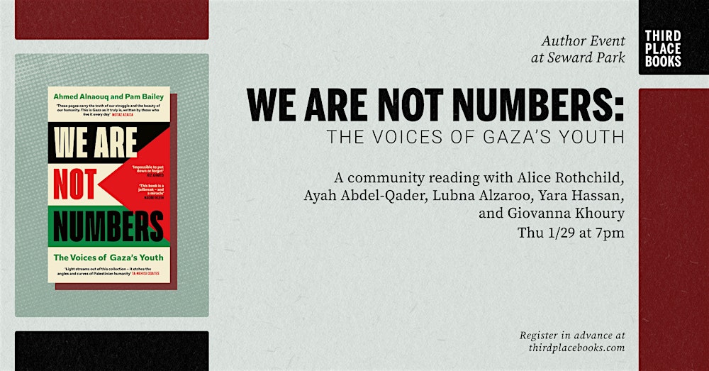 'We Are Not Numbers: The Voices of Gaza's Youth' — A Community Reading