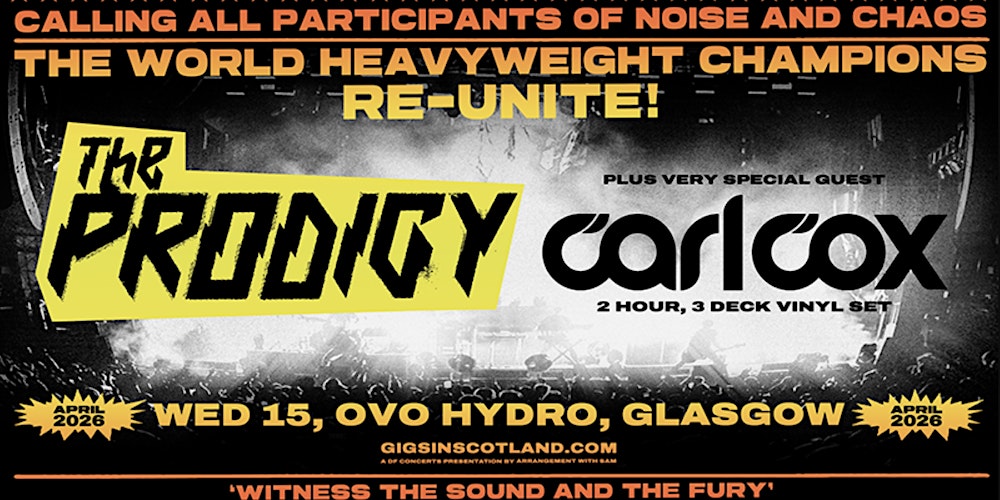 The Prodigy Concert Trip - Aberdeen To OVO Hydro( Return Travel)