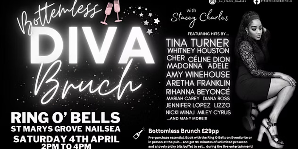 Bottomless DIVA brunch with Stacey Charles @ The Ring O'Bells, Nailsea