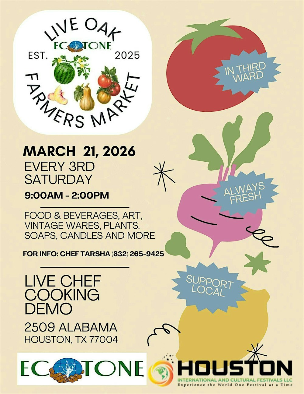 Live Oak Farmers Market in 3rd Ward