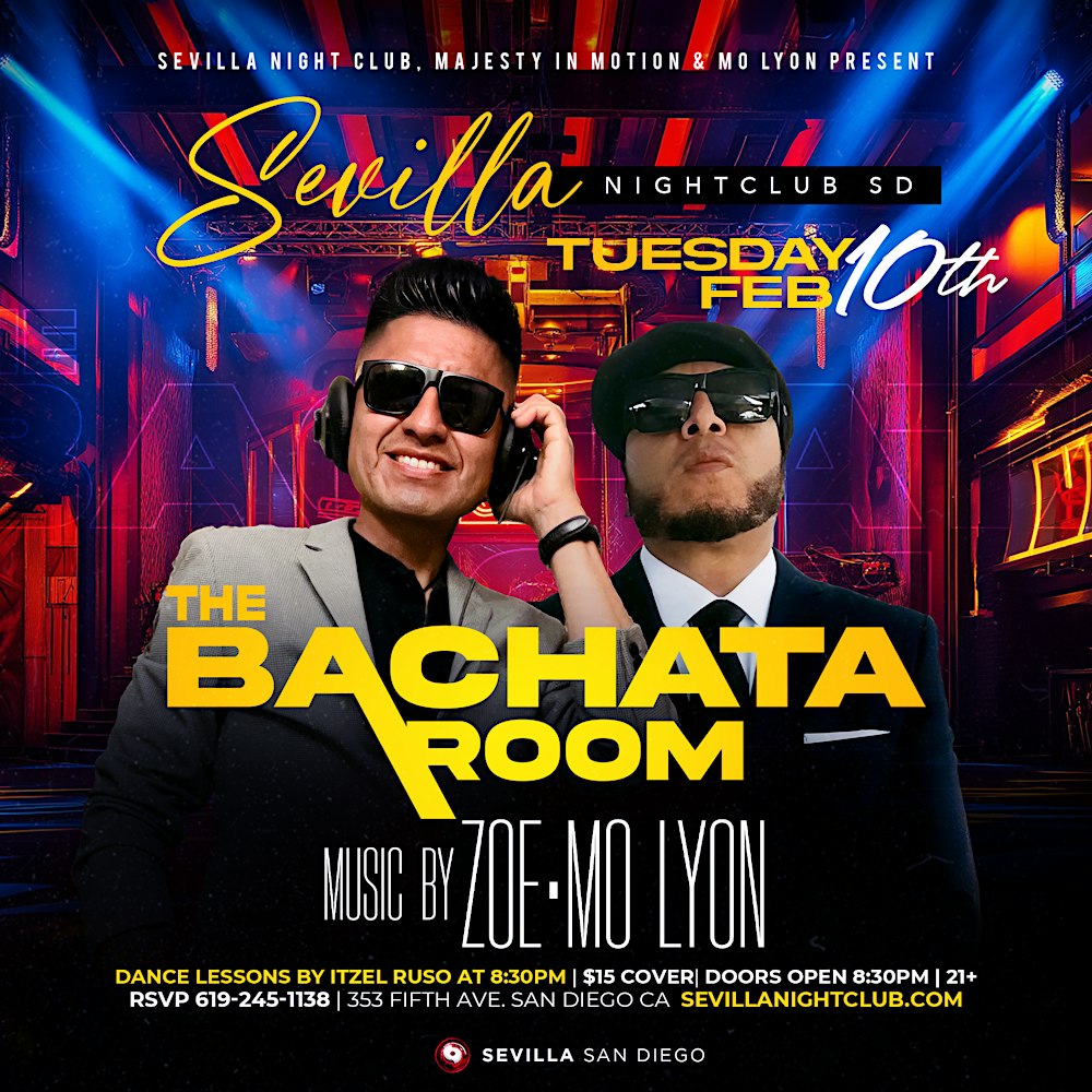 ✨ Bachata Room Tuesdays - Latin Dance at Sevilla San Diego