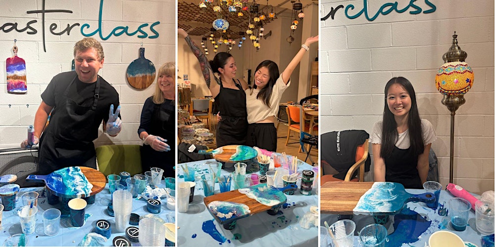 Resin Art Classes Melbourne: Cheeseboards & Coasters