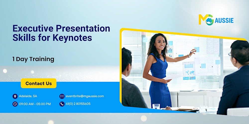 Executive Presentation Skills for Keynotes – 1 Day Training in Adelaide, SA