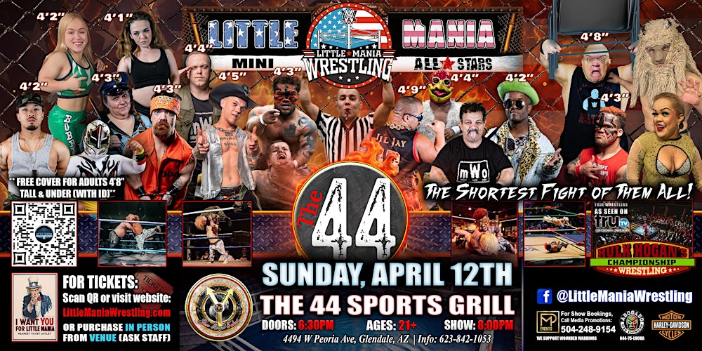 Glendale, AZ - Little Mania Mini Wrestling @ The 44 Grill