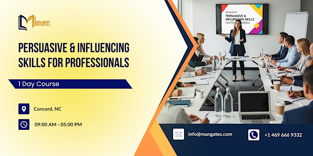 Persuasive Presentation Skills for Sales – 1 Day Training in Concord, NC