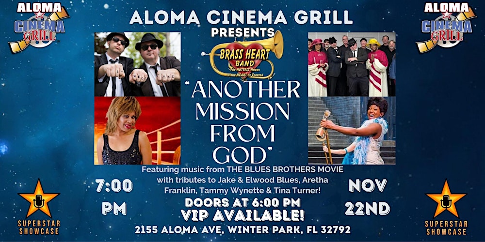 BLUES BROTHERS MOVIE Tribute ANOTHER MISSION FROM GOD at Aloma Cinema Grill