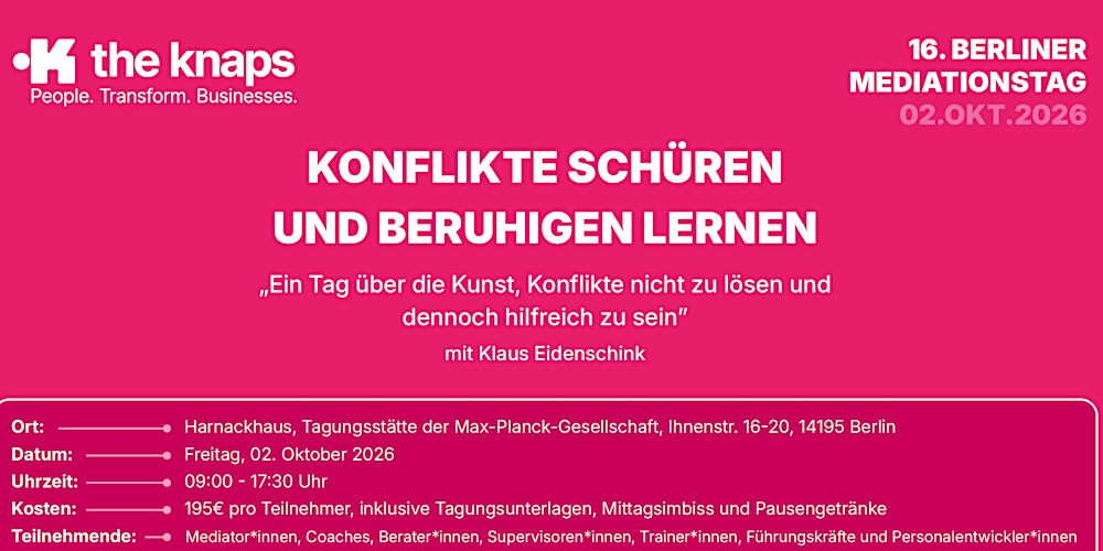 16. Berliner Mediationstag