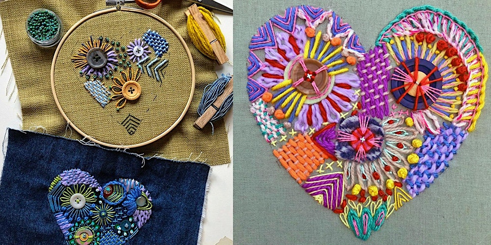 Embellished and Stitched Hearts with Jessica Grady