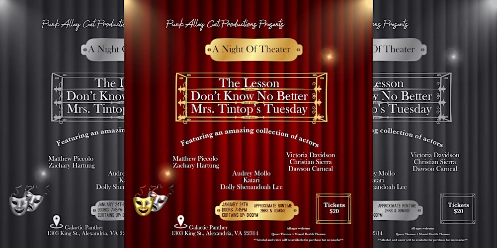 A Night Of Theater: 3 Plays