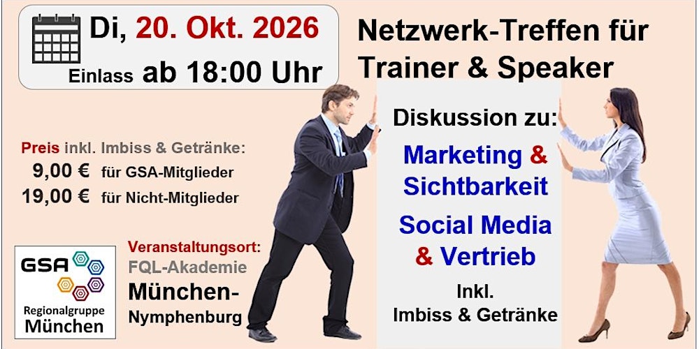 Netzwerk-Treffen für Trainer & Speaker rund um Marketing/Vertrieb