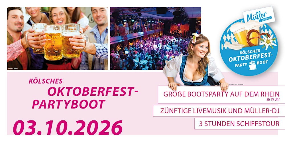 Oktoberfest-Partyboot Köln