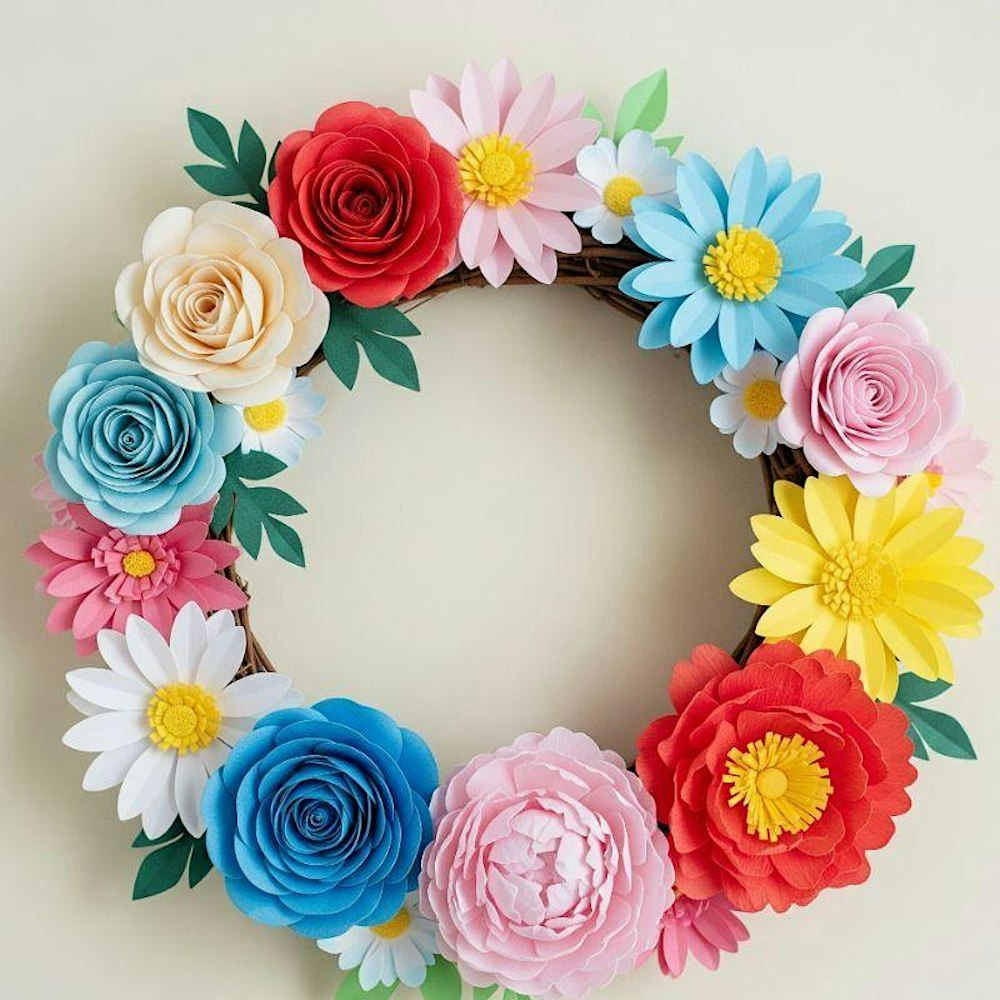 Sip, Snip & Blooms- Spring Wreath Paper Flowers Workshop