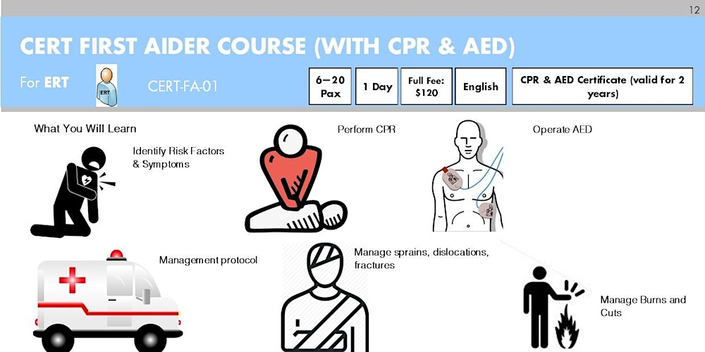 CERT First Aider Course (CFAC) Registration of Interest for Run 450