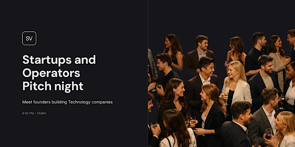 Startups and Operators  Pitch night Dubai
