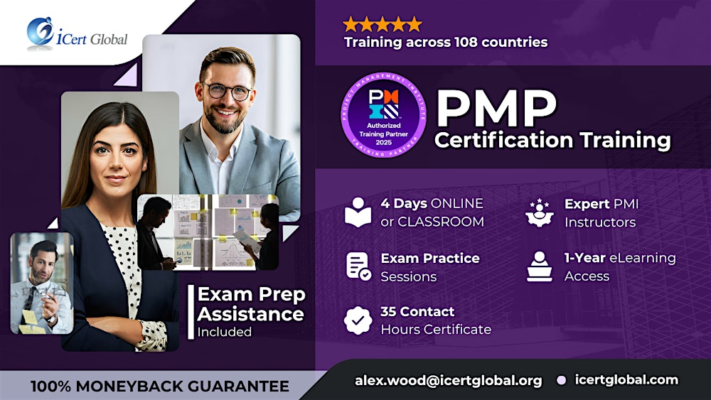 PMP Certification Bootcamp – Weekend Classroom Training in Chicoutimi, QC