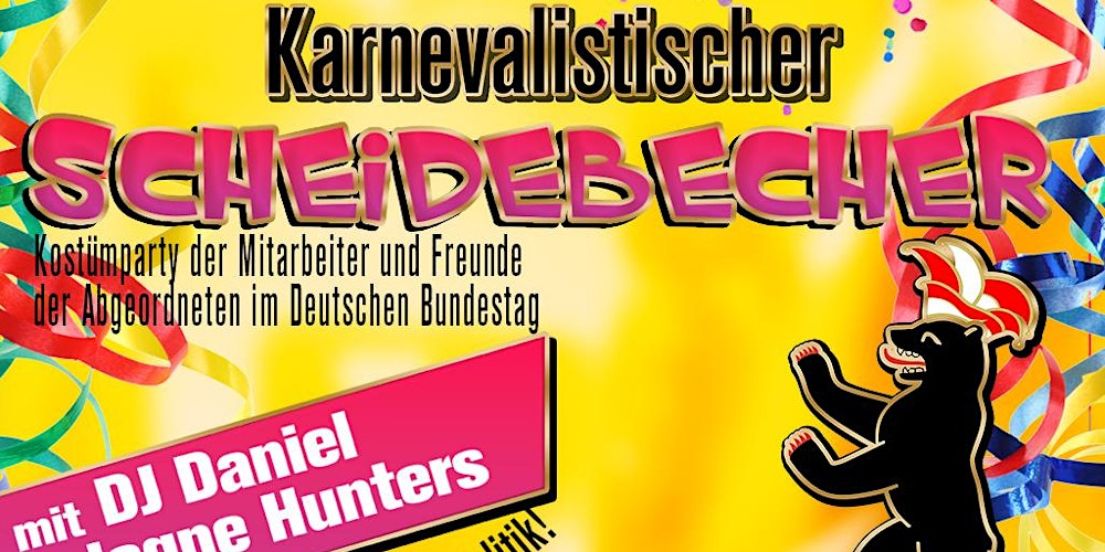 Karnevalistischer Scheidebecher