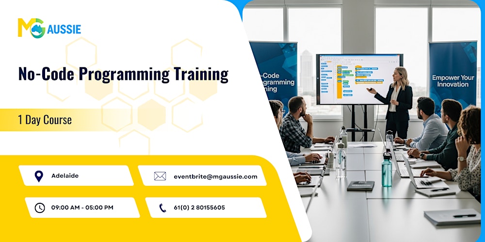 No-Code Programming Training: 1 Day Session in Adelaide