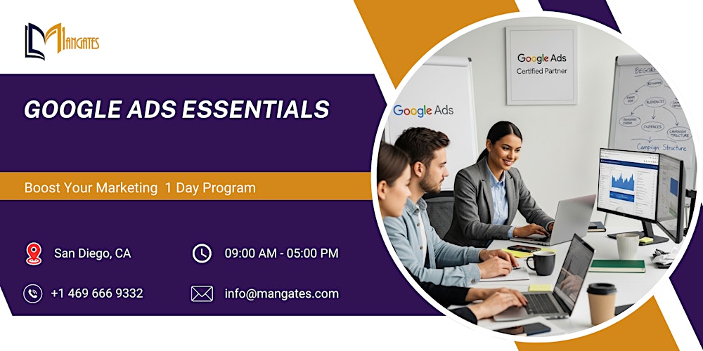 Google Ads Essentials: Boost Your Marketing, 1 Day in San Diego, CA