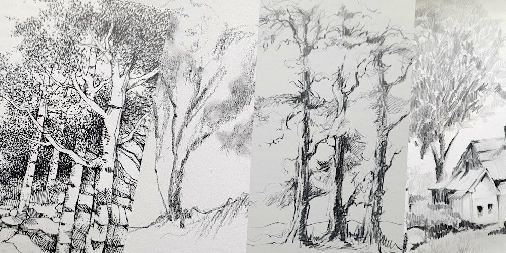 Outdoor Sketching Trees and the Riverbank with Linda Hollingshead