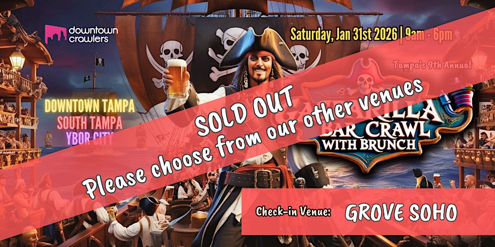 9th Annual Gasparilla Bar Crawl, Brunch & Festival - Tampa (Grove Soho)