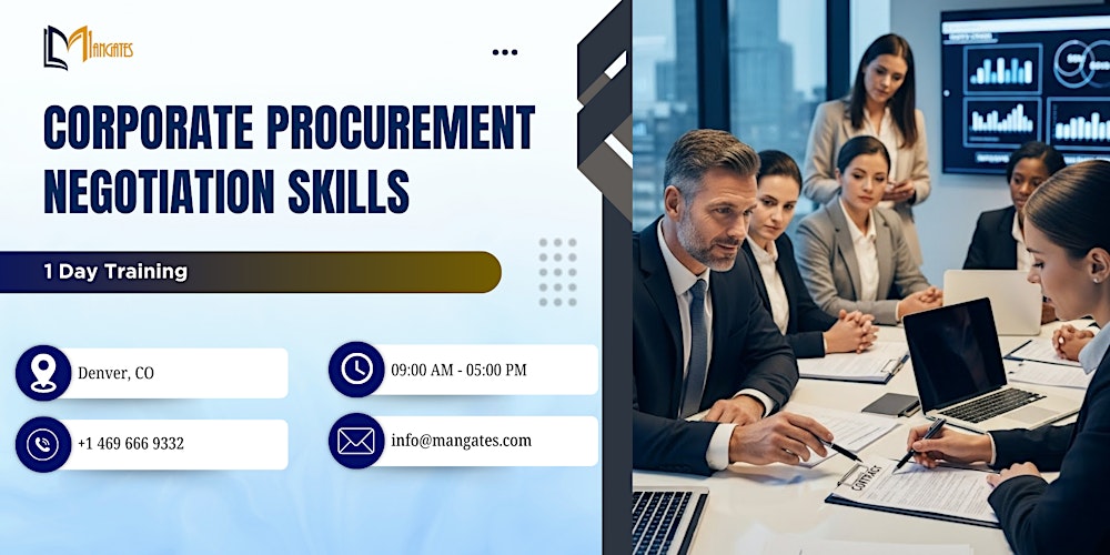 Corporate Procurement Negotiation Skills – 1 Day Training, Denver, CO