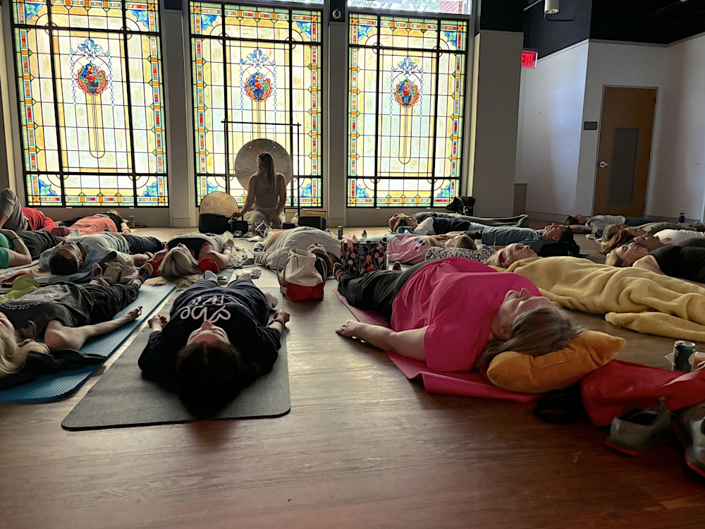 Sound Bath in the Tiffany Gallery