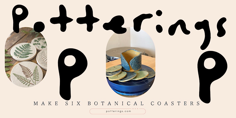 Potterings Workshop Make Six Botanical Coasters & Holder
