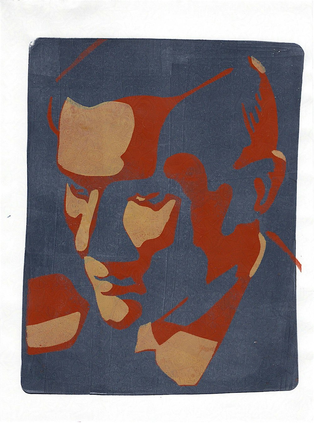 Gel Plate Monoprints on Washi using Custom Stencils & Masks