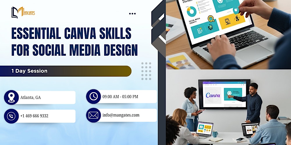Essential Canva Skills for Social Media Design – 1 Day Course, Atlanta, GA