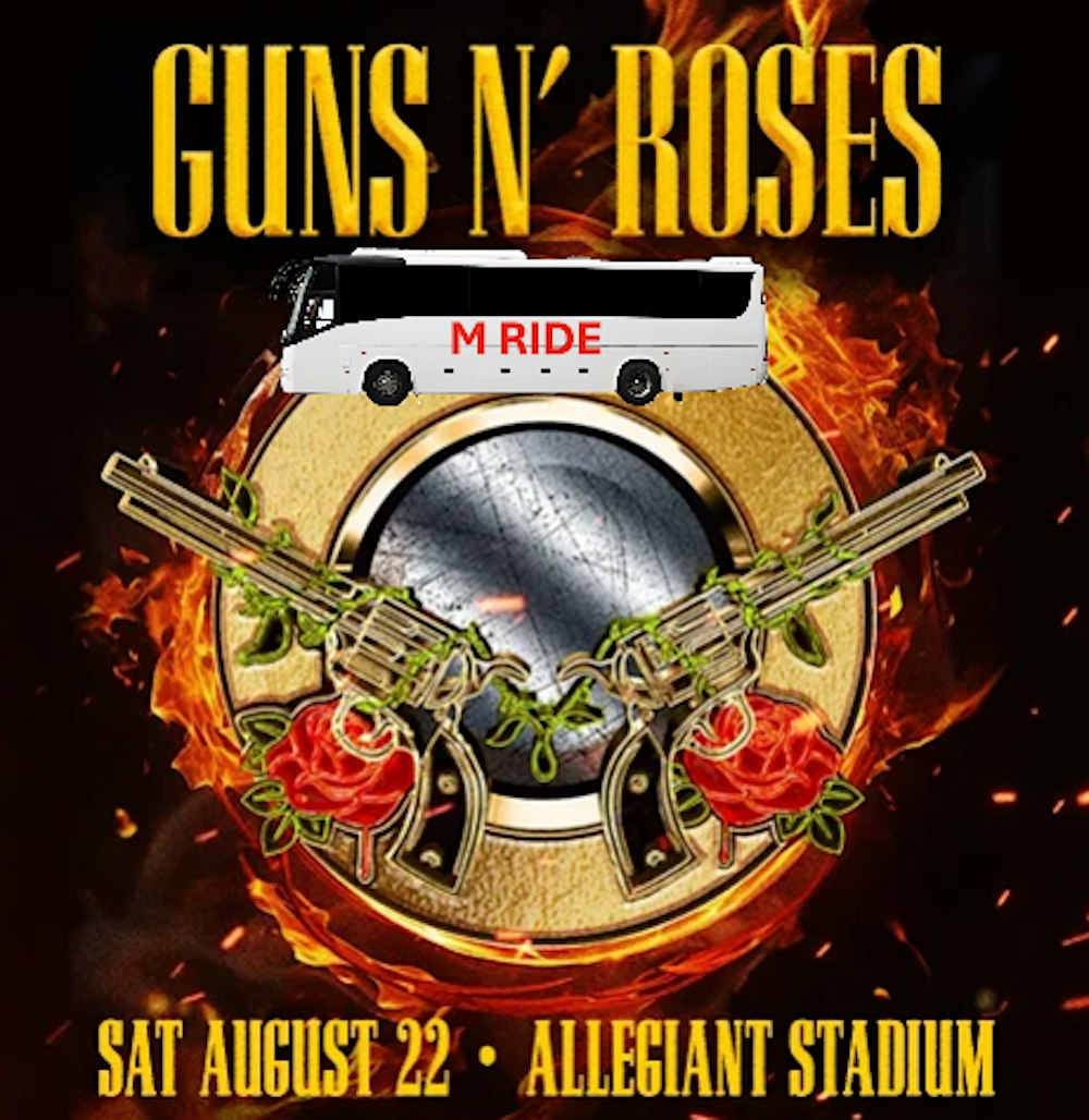 GUNS N' ROSES CONCERT SHUTTLE BUS from the HORSESHOE LAS VEGAS 8/22/2026