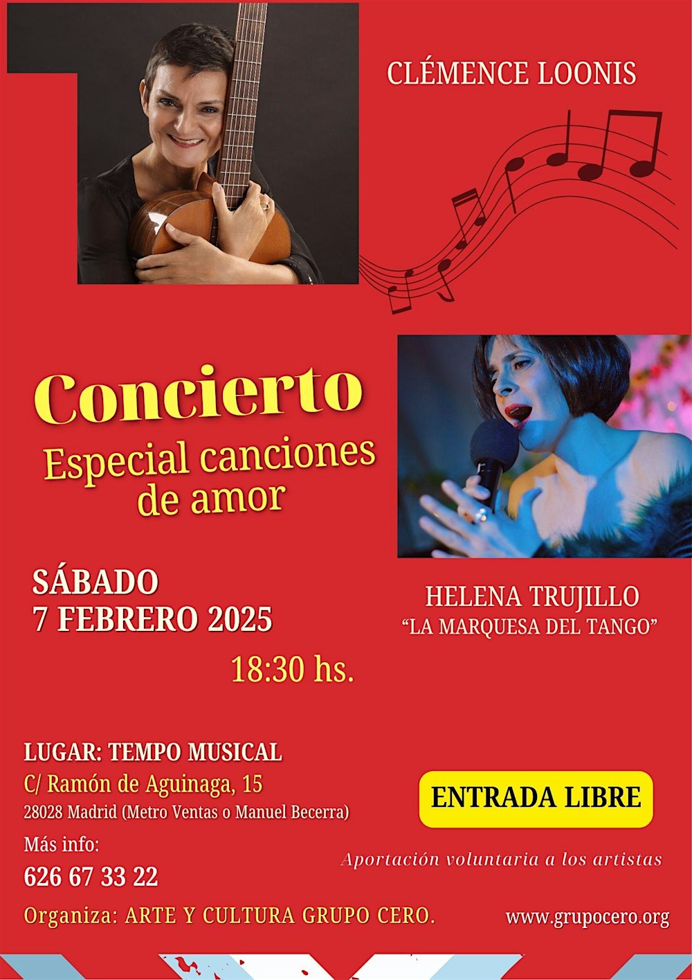 CONCIERTO ESPECIAL CANCIONES DE AMOR. CANTORES DEL GRUPO CERO